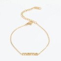 Комплект колие и гривна "МАМА" - стомана с 18K златно покритие