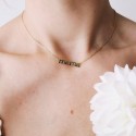 Комплект колие и гривна "МАМА" - стомана с 18K златно покритие